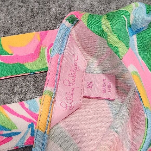 Lilly Pulitzer Womens XS Ophelia So A Peeling Swing Dress Elephant Floral Summer - Picture 6 of 15